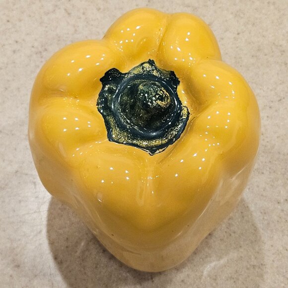 VINTAGE HANDPAINTED CERAMIC PEPPER MAJOLICA DECOR DISPLAY VEGETABLE VIETRI ITALY - Picture 5 of 8